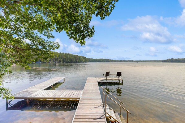 Property grounds - Serene Lakefront Home with Fire pit, Dock, WIFI, & Dog-Friendly (Lake Tomahawk)