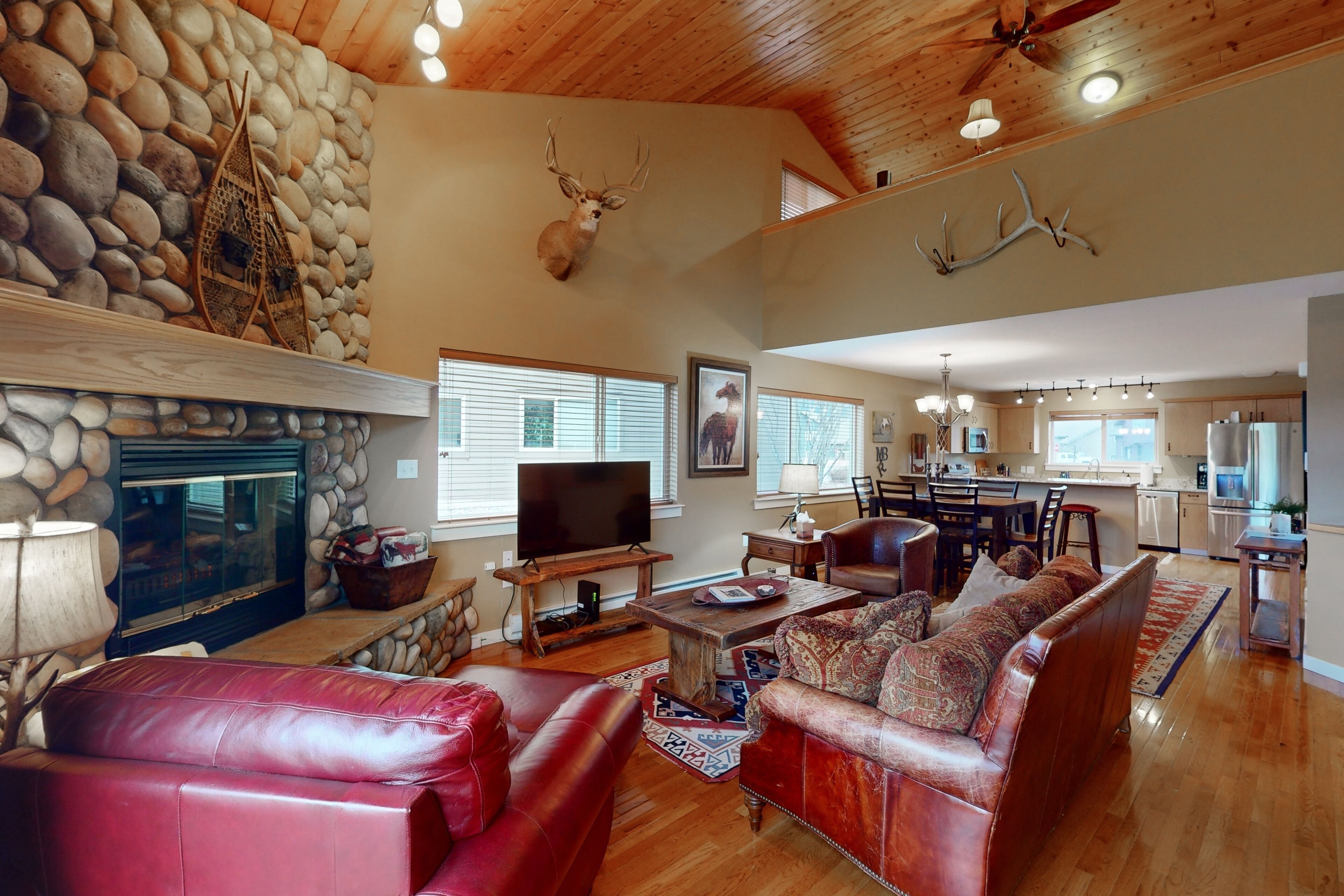 TV, fireplace, DVD player