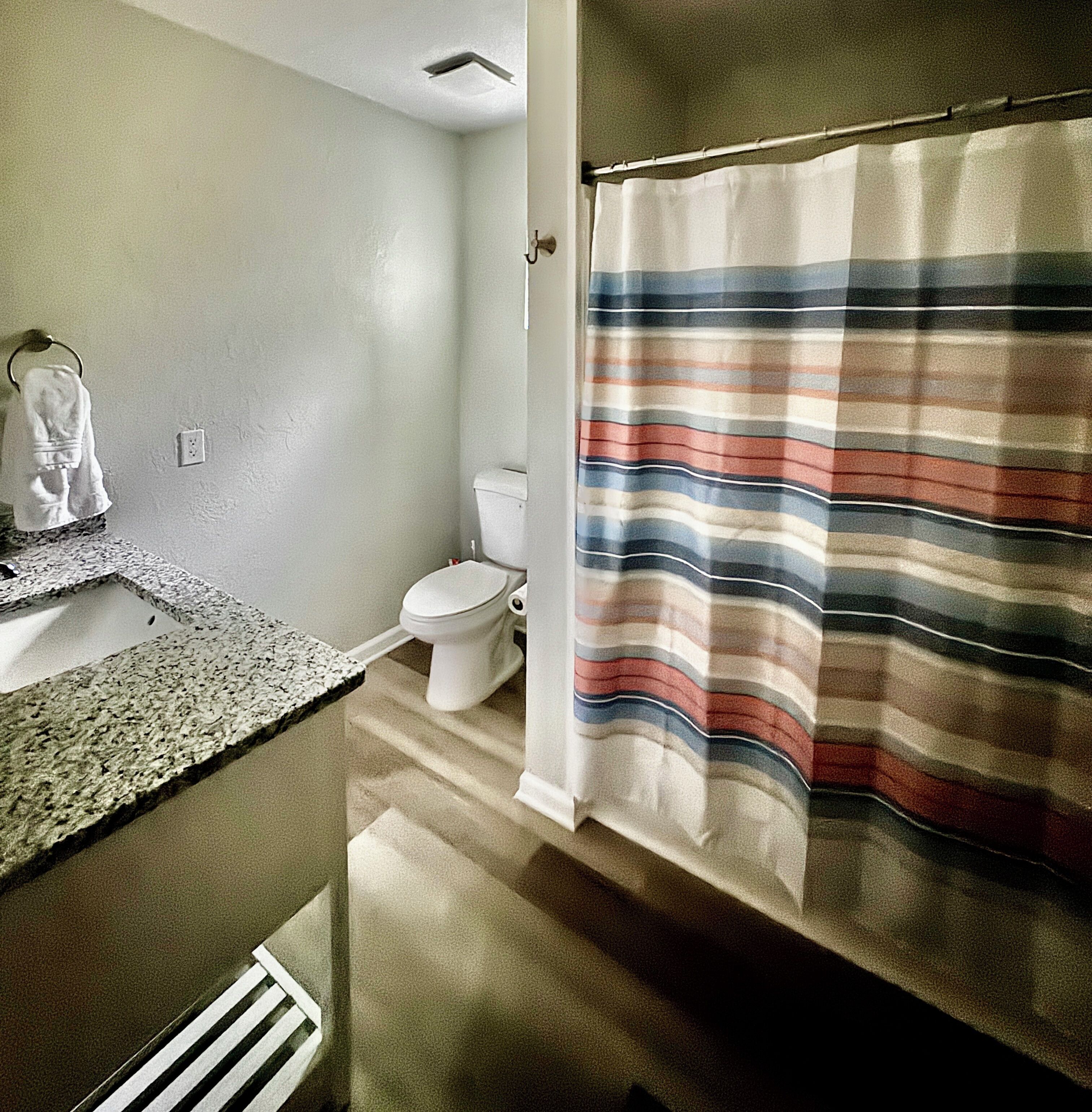 Towels, soap, shampoo, toilet paper