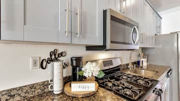 Microwave, oven, stovetop, dishwasher