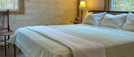 2 bedrooms, iron/ironing board, WiFi (surcharge), bed sheets