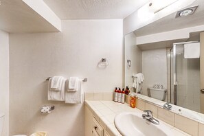Hair dryer, towels