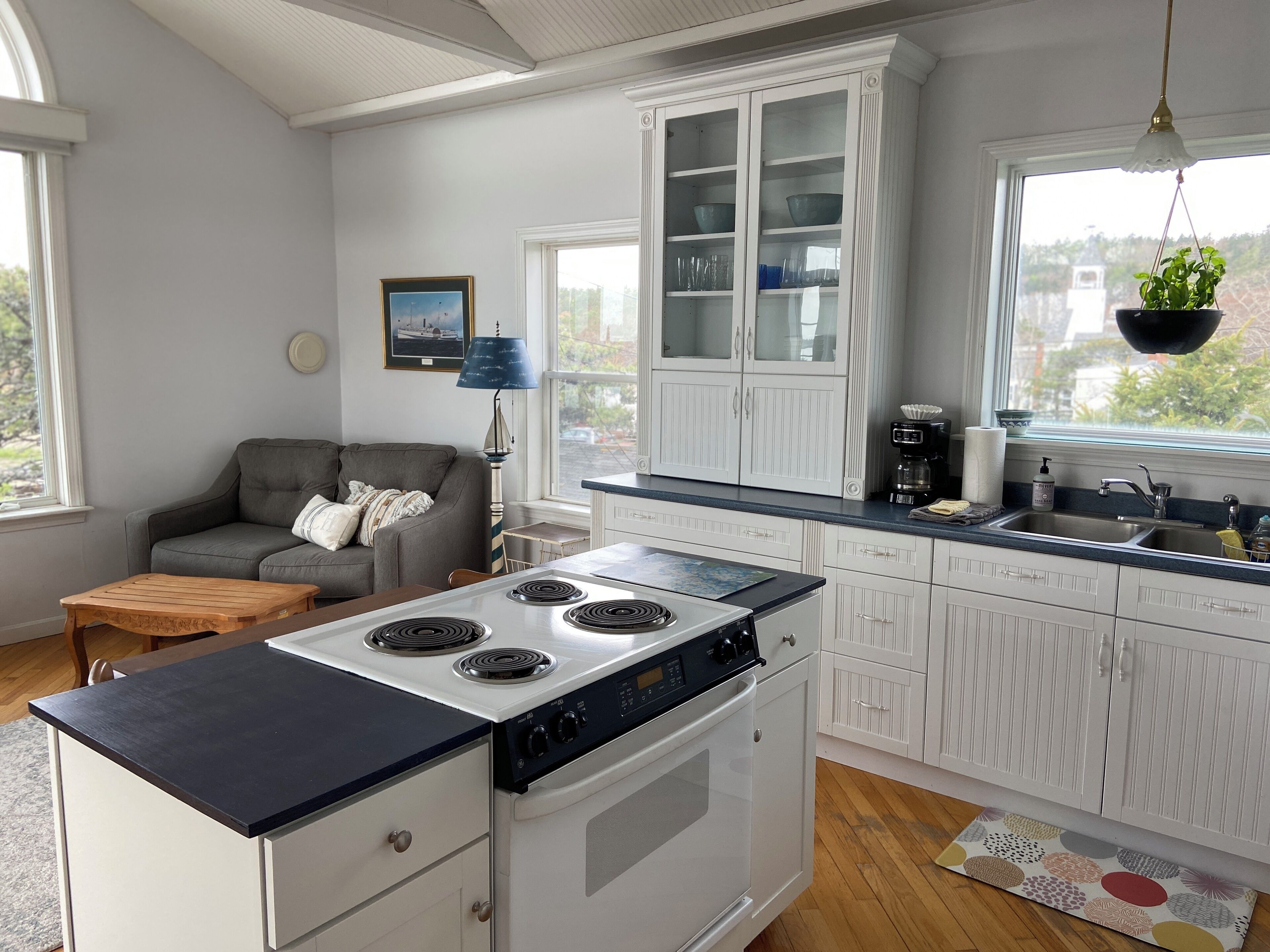 Jääkaappi, mikroaaltouuni, uuni, kahvin-/teenkeitin