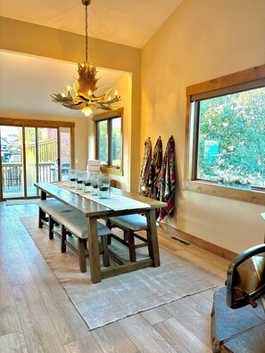 Dining - Spacious 7 Bed Retreat, Hot Tub + Ski Hill Views (Fraser)