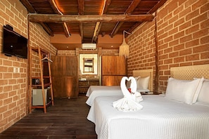 Casa de campo, 2 camas dobles | 1 dormitorio, cortinas opacas, tabla de planchar con plancha