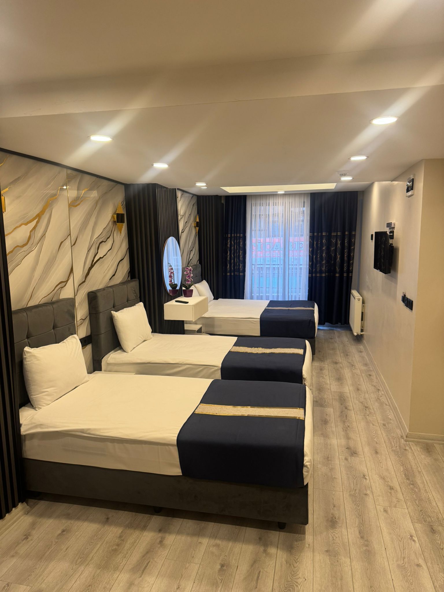 Family Quadruple Room | Premium bedding, soundproofing, iron/ironing board, free WiFi