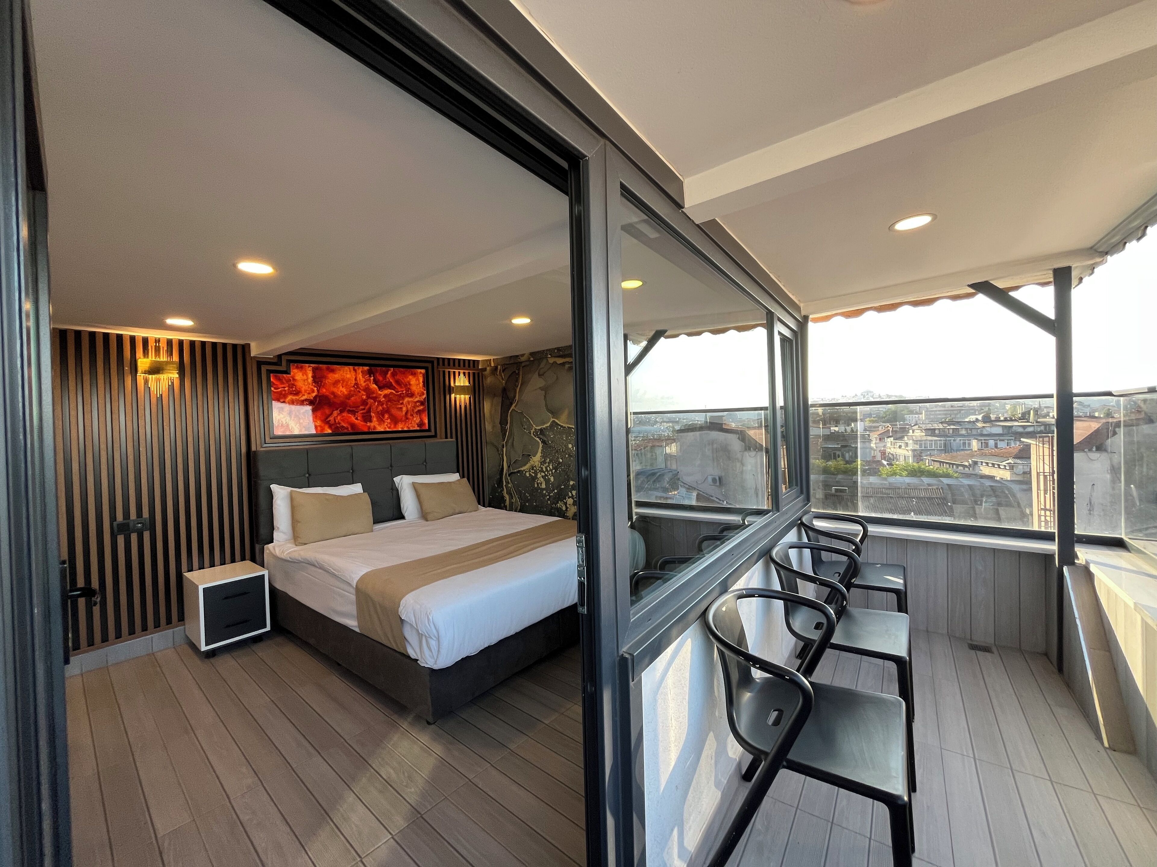 Doppia panoramica, balcone, vista mare | Biancheria da letto di alta qualità, insonorizzazione