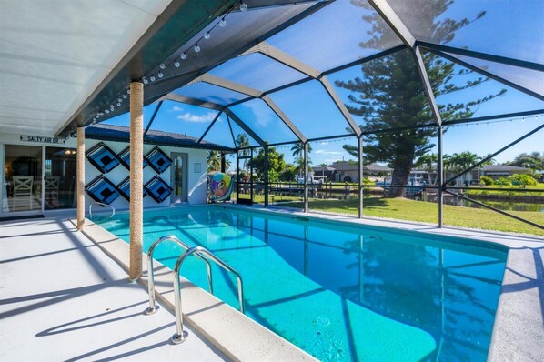 A heated pool