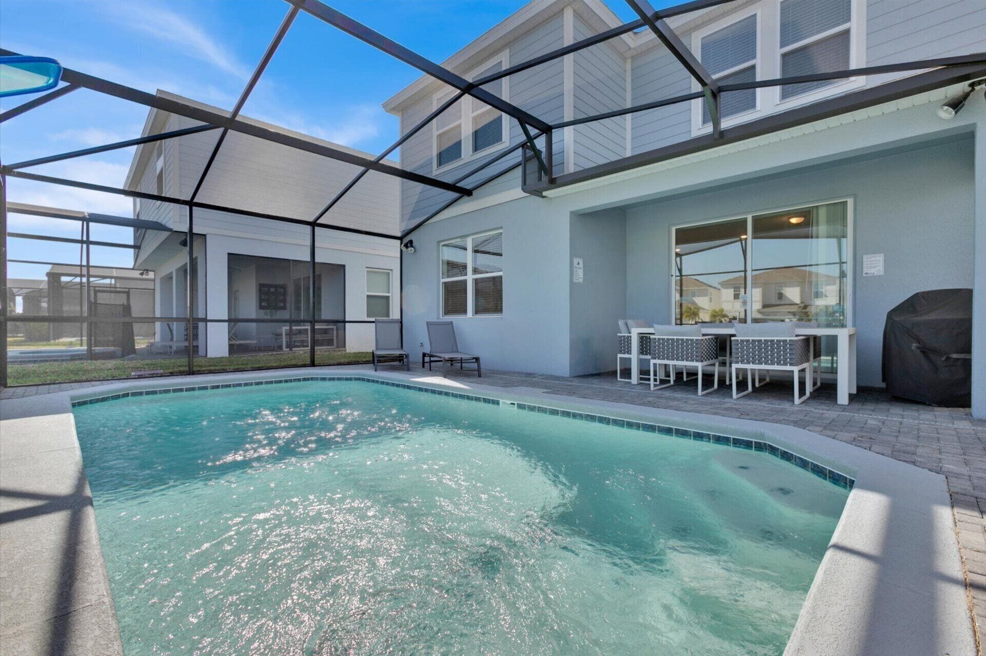 A heated pool