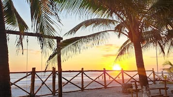 Sun loungers, beach towels