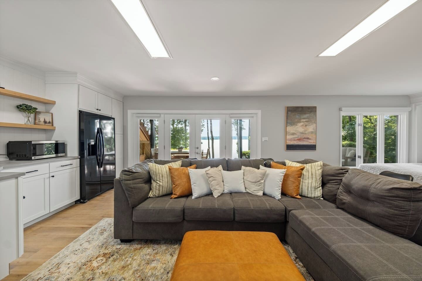 Smart TV, video games, foosball, books