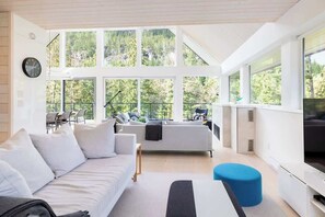 Smart-TV, Kamin, Arbeitsbereiche