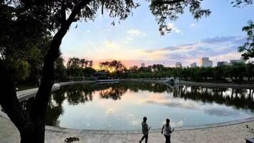 Blick von der Unterkunft