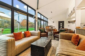 Télévision, cheminée, espaces bureaux