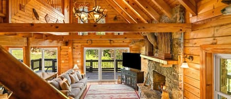 TV, fireplace, offices