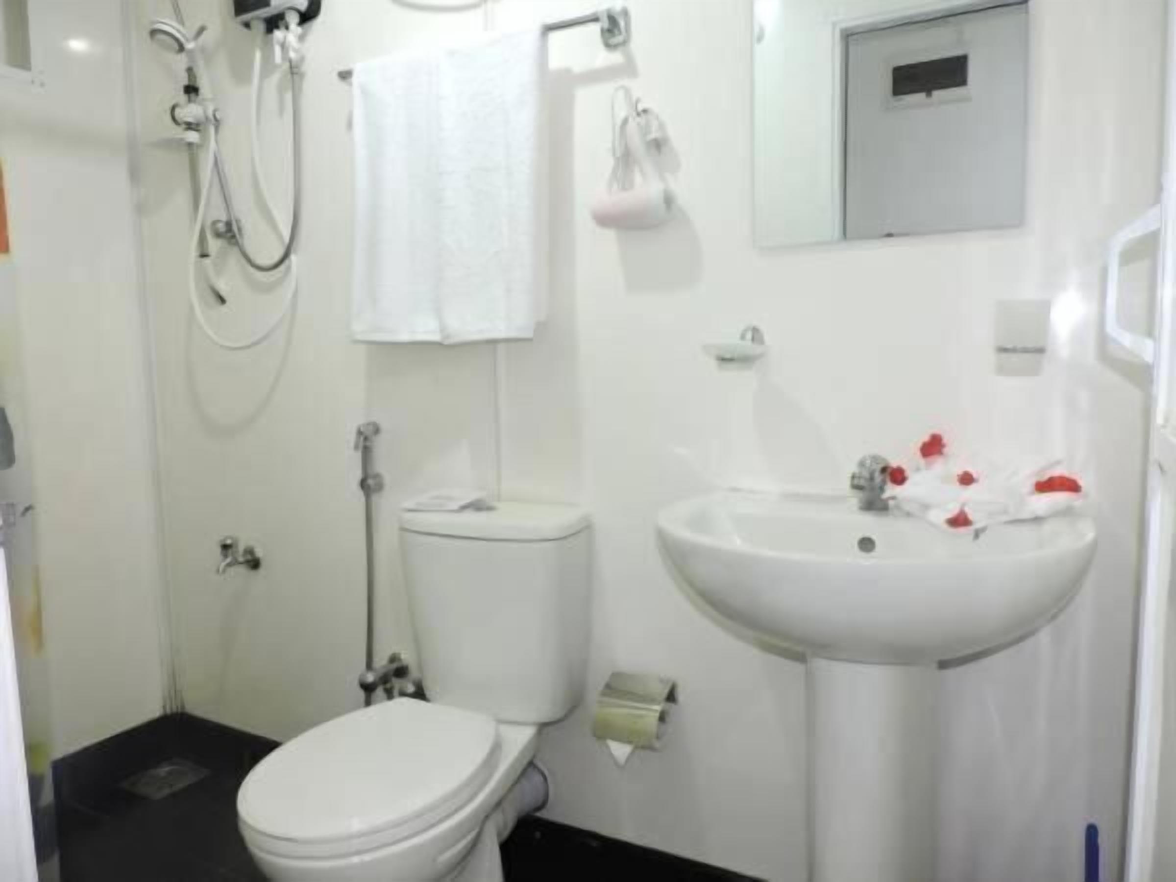 Serviettes fournies, savon, papier toilette