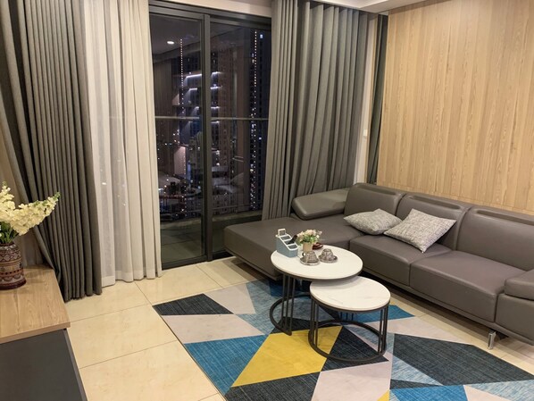 Superior Apartment, Balcony, City View | 3 bedrooms, desk, laptop workspace, blackout drapes - Mira Vinhomes D'capitale (Hanoi)