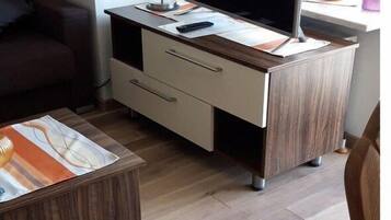 Smart TV, DVD player, books