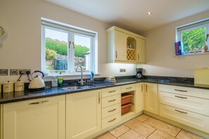 Microwave, oven, dishwasher, high chair