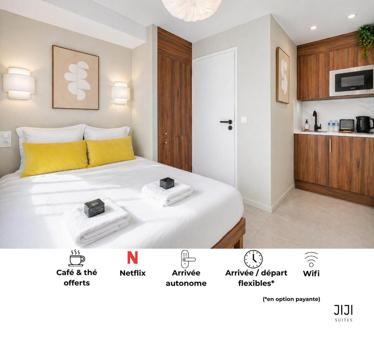Deluxe Suite, Kitchen | Egyptian cotton sheets, premium bedding, Select Comfort beds