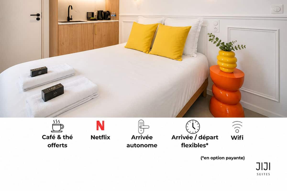 Comfort Suite, Kitchen | Egyptian cotton sheets, premium bedding, Select Comfort beds