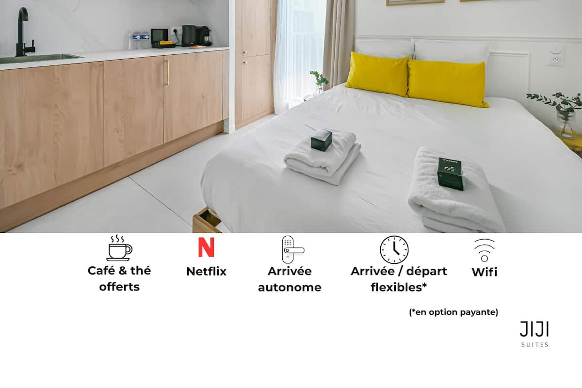 Luxury Double Room, 1 Double Bed, Kitchen | Egyptian cotton sheets, premium bedding, Select Comfort beds