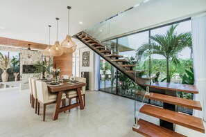 Luxury-Villa, Meerblick | Esszimmer