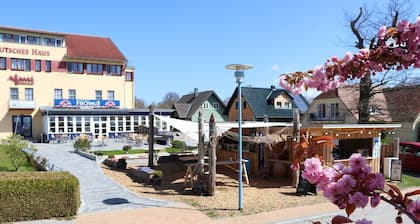 Double room with balcony and Bodden view directly at the harbor of Wustrow