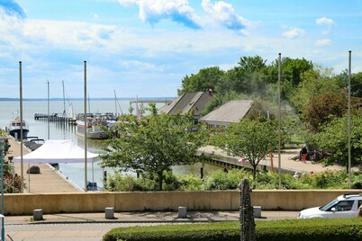 Double room with balcony and Bodden view directly at the harbor of Wustrow