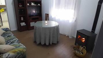 TV connectée, cheminée