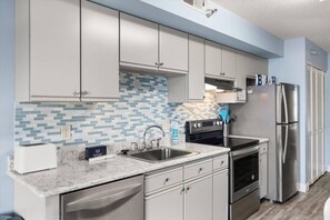 Microwave, oven, stovetop, dishwasher