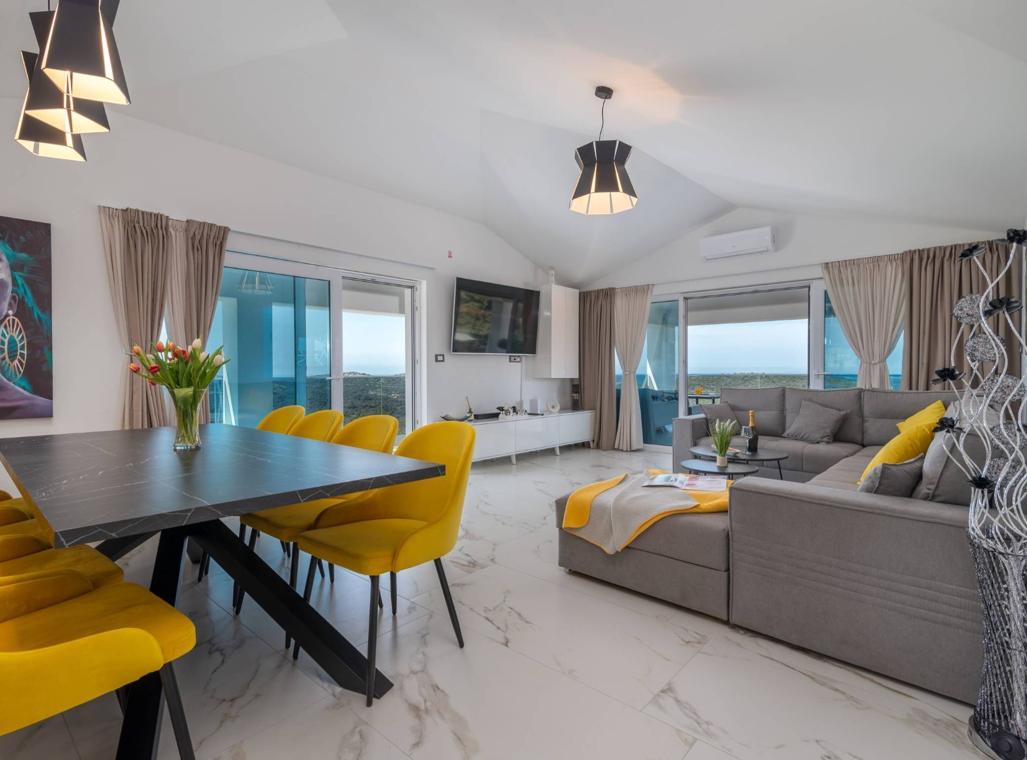 Villa (Six Bedroom Villa with Pool) | Living room | 32-inch flat-screen TV with digital channels