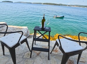 Studio (Studio Apartment with Sea View) | View from property - Seafront Rovinj Oasis Apartment (Rovinj)