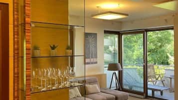 Comfort Apartment, 1 Bedroom, Balcony, Garden View | Living area | Flat-screen TV