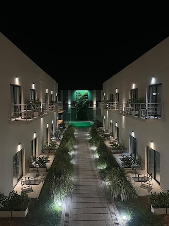 Vista al patio. Hotel Boutique Gualamba