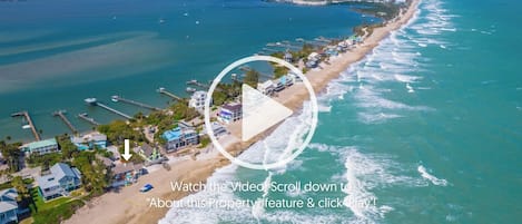 On the beach, sun-loungers, beach towels