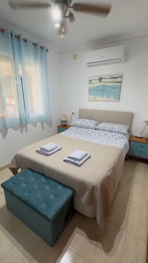 2 bedrooms, iron/ironing board, WiFi, bed sheets