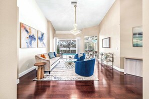 TV, fireplace, video games, offices