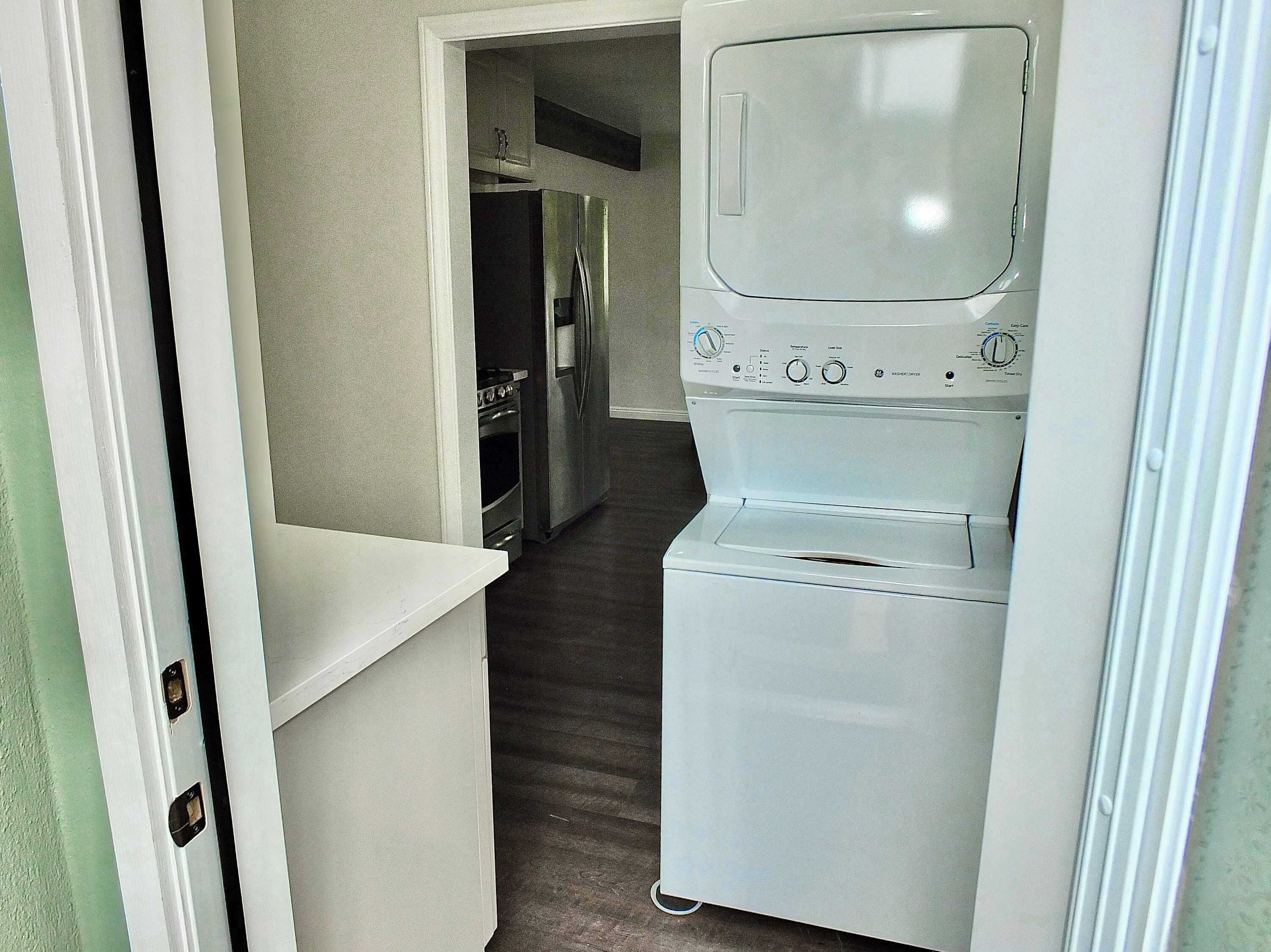Laundry area off of the kitchen