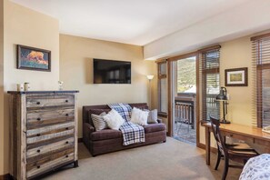 TV, offices - Sun King Suite | Steps from Gondola & Skiing! (Park City)