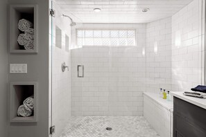 Shower, hair dryer