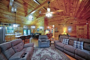 TV, fireplace, video games, offices