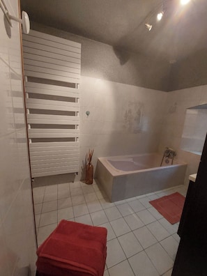 Haartrockner, Handtücher, Seife, Toilettenpapier
