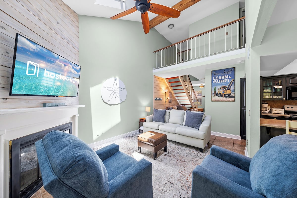 Appartamento familiare, 2 camere da letto, caminetto, vista giardino | Soggiorno | Smart TV, caminetto