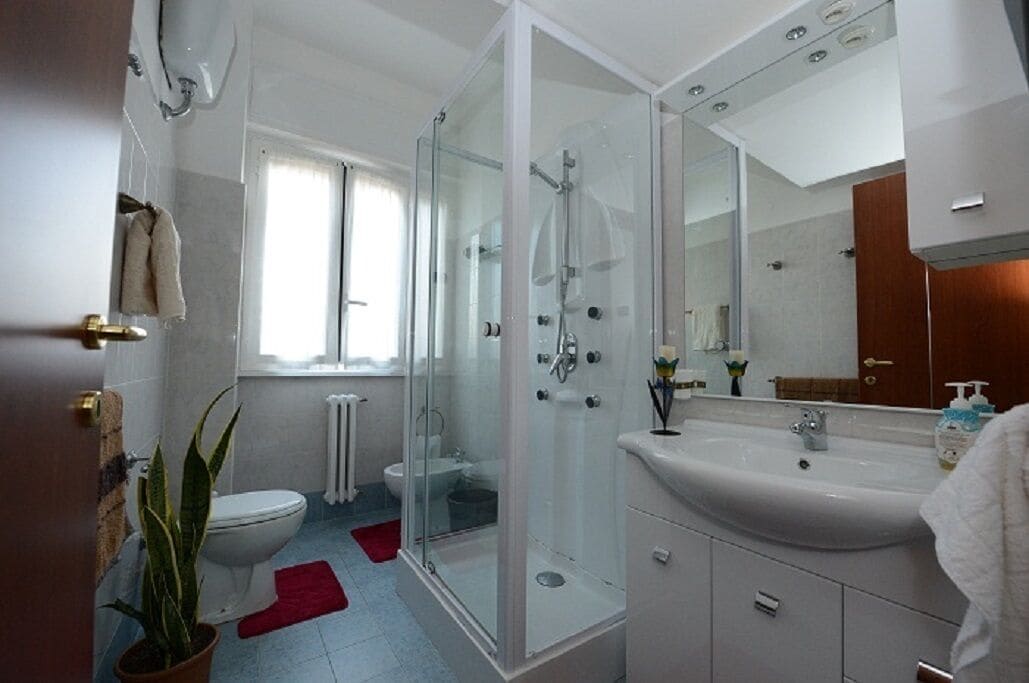 Dusche, Haartrockner, Bidet, Handtücher