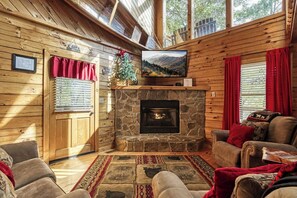 Smart TV, fireplace, video games