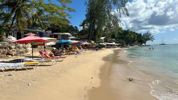 Sun loungers, beach towels