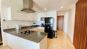 Microwave, oven, coffee/tea maker, toaster