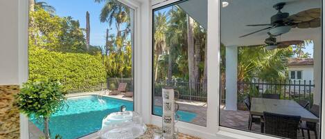 Outdoor pool, a heated pool