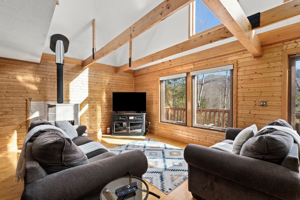 Smart-TV, Kamin, Bücher